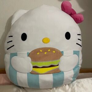 hello kitty with burger squishmallow 20”